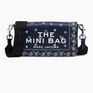 NWT Marc Jacobs Navy Mini Bandana Leather Bag with White Patterns
Hard to find